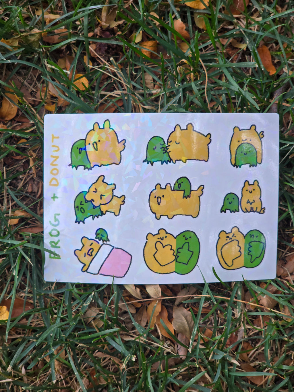 Frog and Donut Duo Stickers