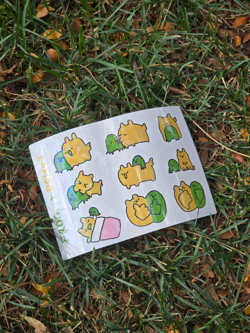 Frog and Donut Duo Stickers