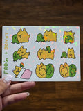 Frog and Donut Duo Stickers